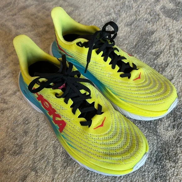 Hoka One One ProFly+ Vibrant Yellow Running Shoes Size 8 - Picture 1 of 11